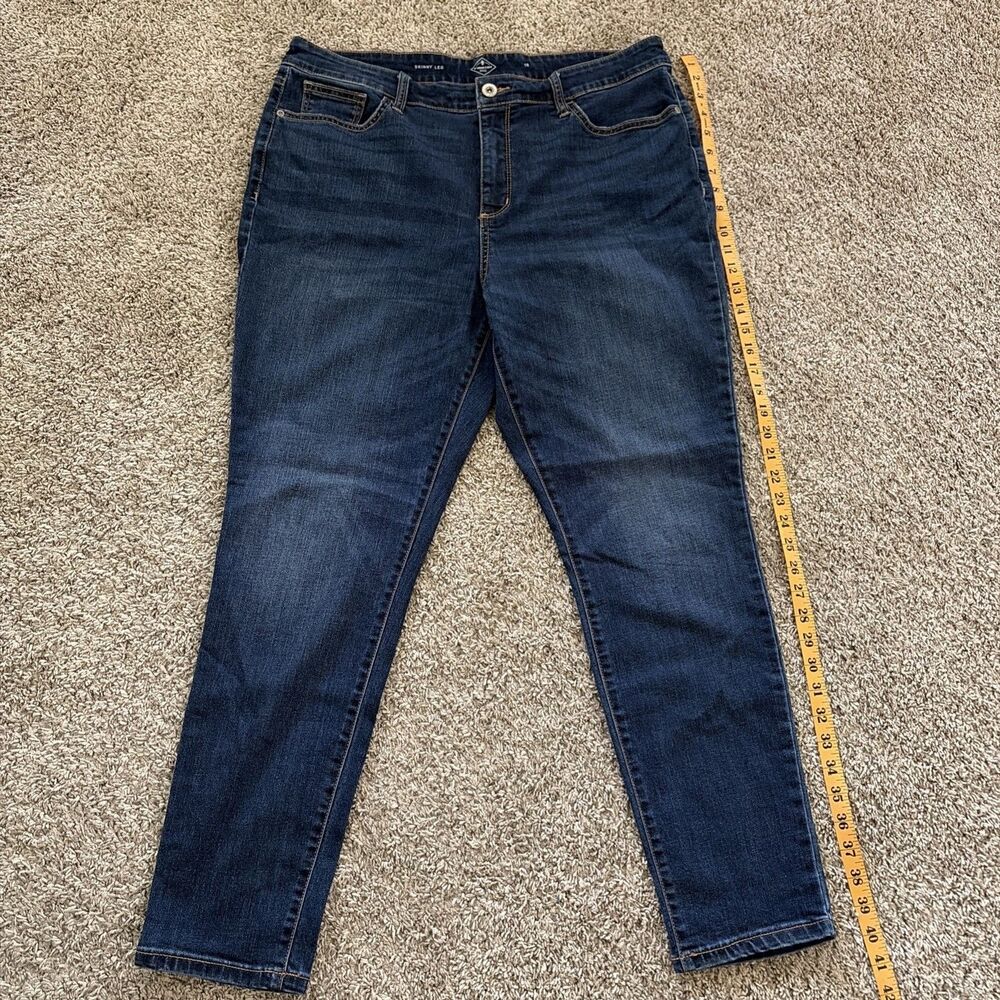 St John's Bay Skinny Leg, blue Wash Jeans Size 18 EUC